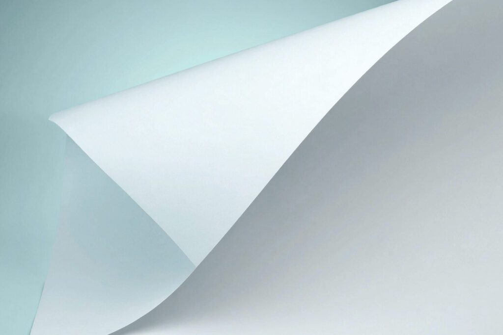 Papier Ecke umgeschlagen